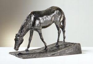 Ló a vályúnál (bronz)
