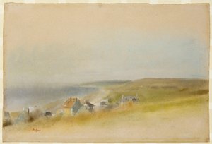 Házak a szikla szélén Villers-sur-Merben, 1869 alkotó: Edgar Degas