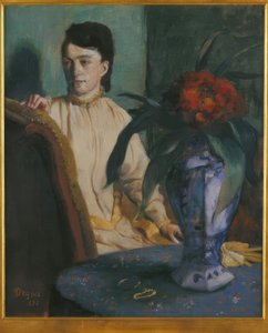 A nő a vázával alkotó: Edgar Degas