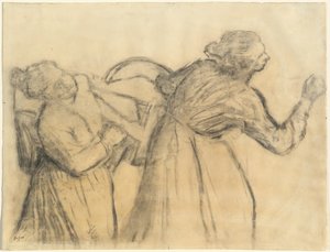 Ágyneműt hordozó mosoda, c. 18851895. alkotó: Edgar Degas