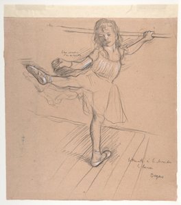 Egy kislány gyakorol a bárpultnál alkotó: Edgar Degas