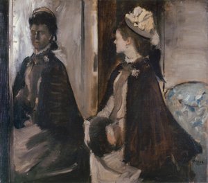 Jeantaud asszony a tükör előtt alkotó: Edgar Degas
