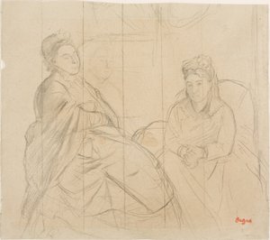 Madame Lisle és Madame Loubens alkotó: Edgar Degas
