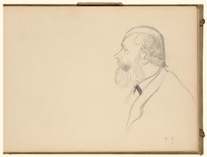 Férfi profilból alkotó: Edgar Degas