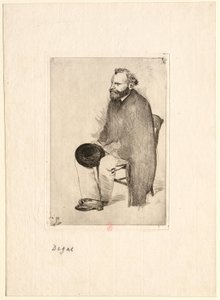 [Manet háromnegyed profilból balra ülve] alkotó: Edgar Degas