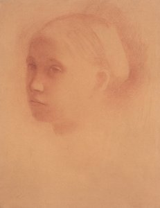 Marguerite Degas gyermekként, 1854 körül (szangvinikus, papír) alkotó: Edgar Degas