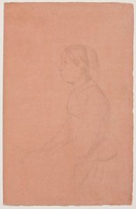 Marguerite de Gas, 185354 (grafitceruza korallfonású papíron) alkotó: Edgar Degas