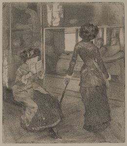 Mary Cassatt a Louvre-ban: Az etruszk galéria alkotó: Edgar Degas