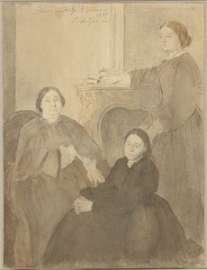 Michel Musson asszony és lányai, Estelle és Désirée alkotó: Edgar Degas