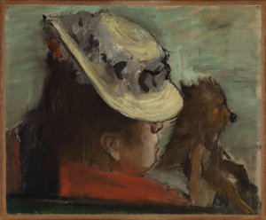 Norvég Bokmål:  Dame med hund Lady with a Dog alkotó: Edgar Degas