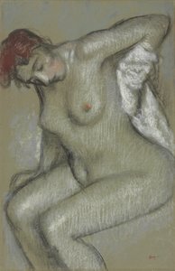 Meztelen nő szárítja magát; Femme nue s"essuyant, 1895