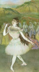Rózsaszín táncos (pasztell) alkotó: Edgar Degas