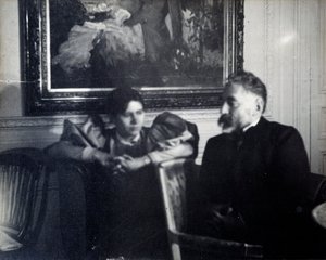 Stephane Mallarme (1842-1898) író és Paule Gobillard, Berthe Morisot unokahúga portréja”” Edgar Degas (1834-1917) fényképe 1896 V. 0,29x0,37 m Párizs, Muse d