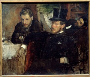 Jeantaud (1840-1906), Livert és Laine (1841-1888), a művész barátai portréi Edgar Degas (1834-1917) festménye 1871 V. 0,38x0,47 m Párizs, Muse d