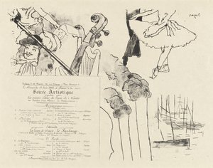 A Soiree Artistique programja (A Lycée de Nantes volt diákjainak estje) alkotó: Edgar Degas