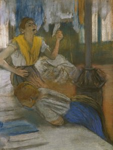 Levél olvasása (pasztell papíron) alkotó: Edgar Degas