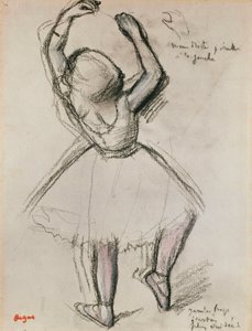 Egy táncos hátulnézete alkotó: Edgar Degas