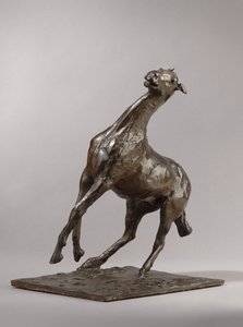 Felnevelő ló, mintázott 1870-es évek, öntött 1919-21 alkotó: Edgar Degas