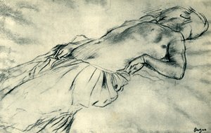 Fekvő női akt, 19. század vége, 1943. alkotó: Edgar Degas