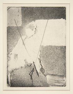 Ülő nő motorháztetőben és kendőben, 1879 körül (rézkarc és akvatinta) alkotó: Edgar Degas