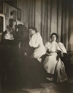 [Önarckép Christine és Yvonne Lerolle-lel], valószínűleg 1895-96. alkotó: Edgar Degas