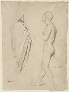 Tanulmány "Dante és Vergilius" számára, 1856-57 körül alkotó: Edgar Degas