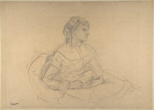 Tanulmány a „Madame Théodore Gobillard” című műhöz (Yves Morisot) alkotó: Edgar Degas