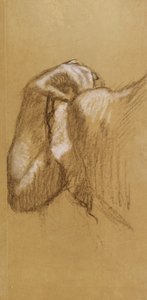 Tanulmány egy karról, 1895-90 körül (barna és fehér pasztell barnás pauszpapíron) alkotó: Edgar Degas