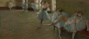 Táncosok egy gyakorlóteremben. 1880 körül alkotó: Edgar Degas