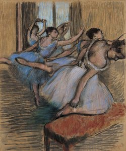 A táncosok, 1900 körül (pasztell és szén a papíron) alkotó: Edgar Degas