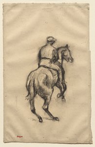 The Jockey, 1885-1900 körül (faszén papíron) alkotó: Edgar Degas