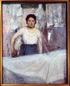 Edgar Degas (1834-1917) vasműves festménye 1869 V. 0,92x0,72 m München, Neue pinakothek alkotó: Edgar Degas