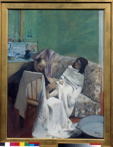 A pedikűr Egy orvos megvizsgálja egy fiatal nő lábát. Edgar Degas (1834-1917) festménye. 1873. Mérete 0,61 x 0,46 m. Párizs, Musee d
