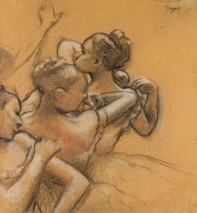 Három táncosnő, 1895-99 körül (pasztell és szén, papír) alkotó: Edgar Degas