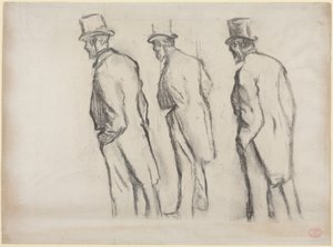 Három tanulmány Ludovic Halévy álló alakjáról alkotó: Edgar Degas