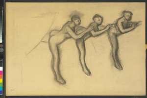 Három táncos harisnyanadrágban, 1895-1900 körül alkotó: Edgar Degas