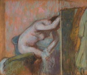 WC a fürdő után, 1888 körül (pasztell, karton) alkotó: Edgar Degas