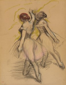Két táncos; Két táncoló lány, 1889 körül alkotó: Edgar Degas