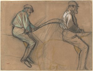 Két tanulmány egy zsokéról alkotó: Edgar Degas