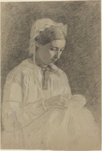 Női hímzés, 18551860. alkotó: Edgar Degas