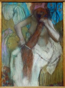 Nő fésülködik (pasztell) alkotó: Edgar Degas