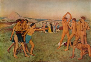 Fiatal spártai edzés, 1860, 1932 alkotó: Edgar Degas