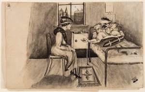 Some Shell!, 1917. október 13. (toll, ecset és tinta papíron) alkotó: Edgar Fryer
