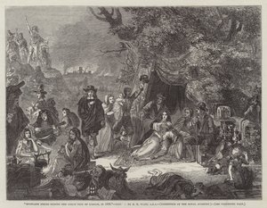 Highgate Fields a nagy londoni tűzvész idején, 1666-ban