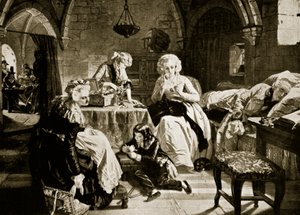 XVI. Lajos és családja a templomban, illusztráció a Hutchinson
