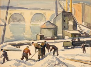 C.W.A.-munkás a Key Bridge-nél alkotó: Edgar Nye