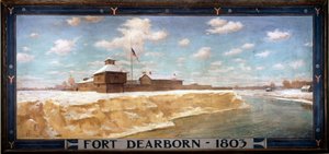Fort Dearborn – 1803, 1903 alkotó: Edgar Spier Cameron