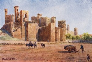 Észak-Spanyolország: Olit, The Castle (színes litho) alkotó: Edgar T. A. Wigram
