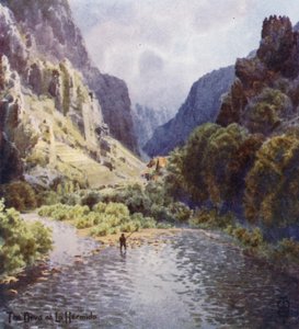Észak-Spanyolország: A Deva-szurdok, La Hermida (színes litho)