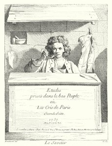 A Cobbler (metszet) alkotó: Edmé (after) Bouchardon